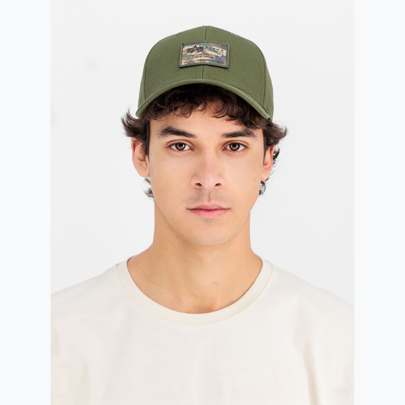 Alpha Industries Crew Camo dark olive baseball cap 6