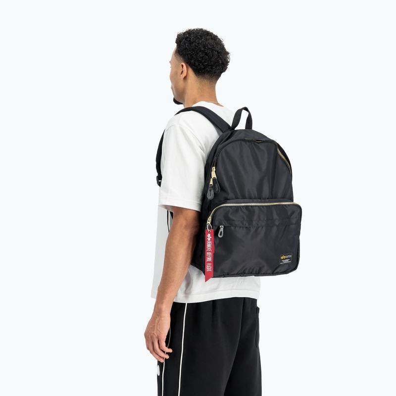 Alpha Industries Crew 18 l black urban backpack 4