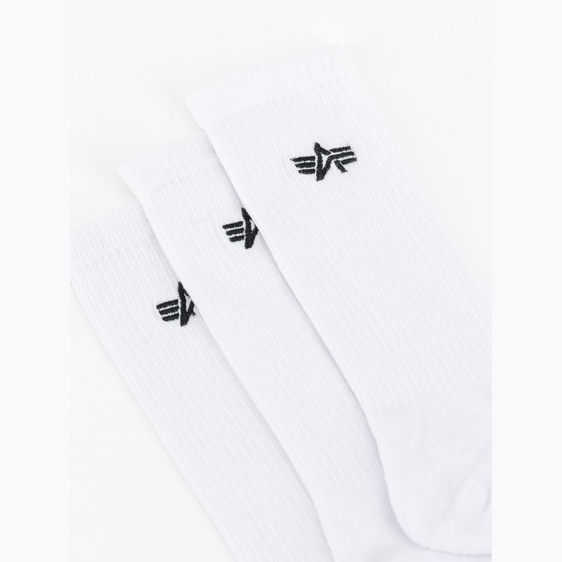 Alpha Industries men's socks Basic 3 pairs white 3