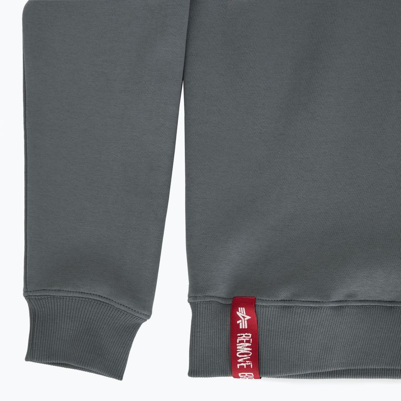 Men's Alpha Industries Basic Small Logo denim blue sweatshirt 7