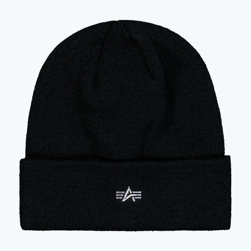 Winter hat Alpha Industries Metal Logo Beanie black