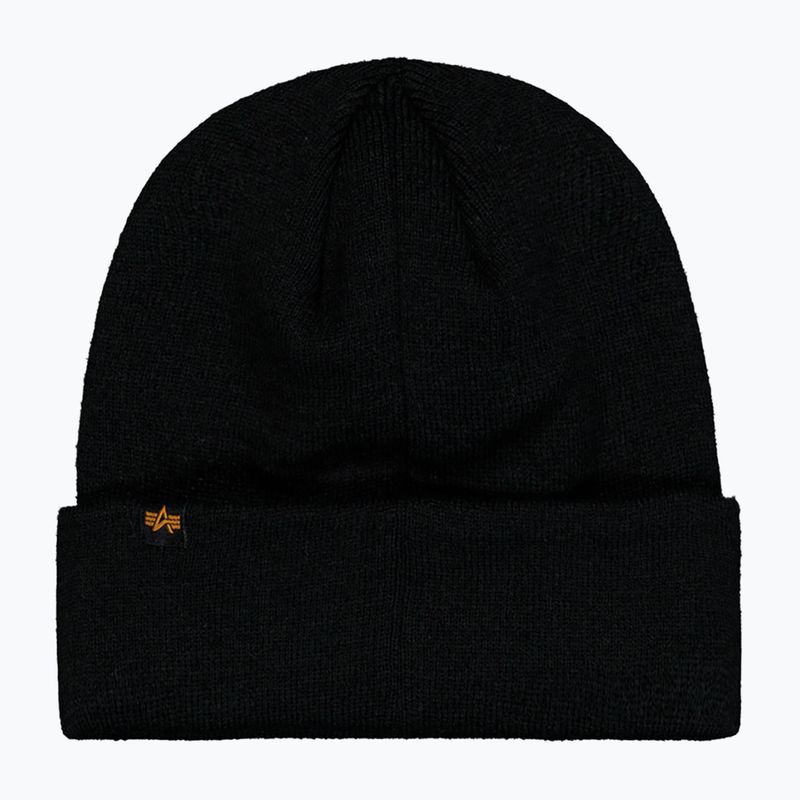 Winter hat Alpha Industries Metal Logo Beanie black 2