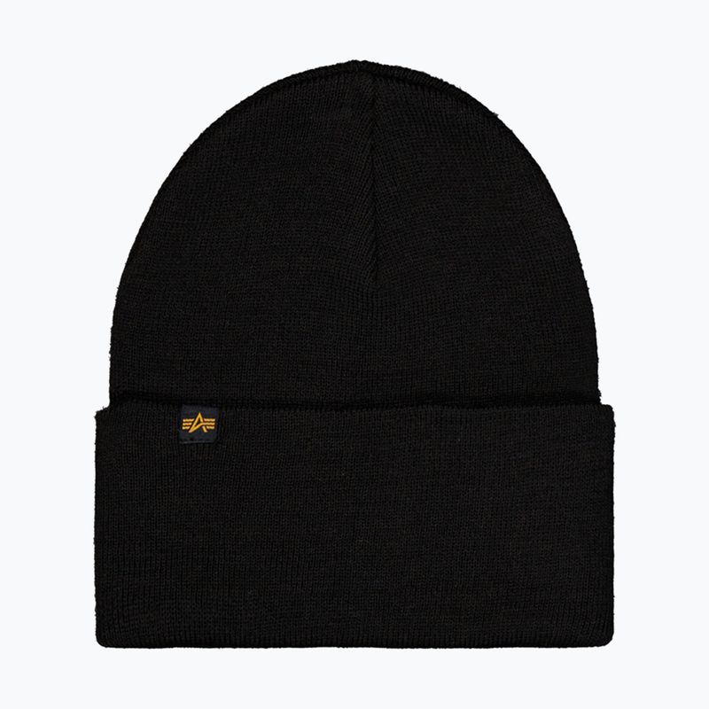Cap Alpha Industries Rubber Logo Beanie black 2