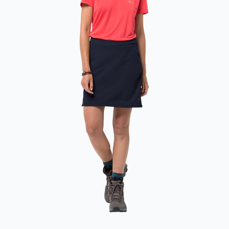 Jack Wolfskin Hilltop Trail women's trekking skirt navy blue 1505471_1910