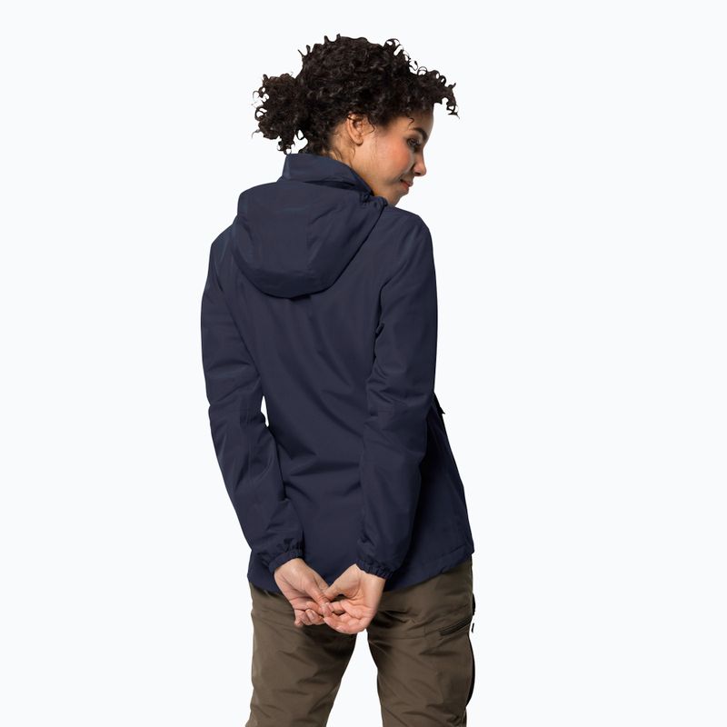 Jack Wolfskin Stormy Point women's rain jacket navy blue 1111201_1910 2