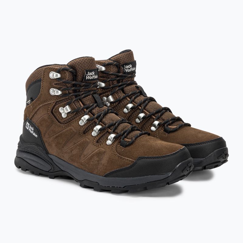 Jack Wolfskin Refugio Texapore Mid brown/phantom men's trekking boots 4