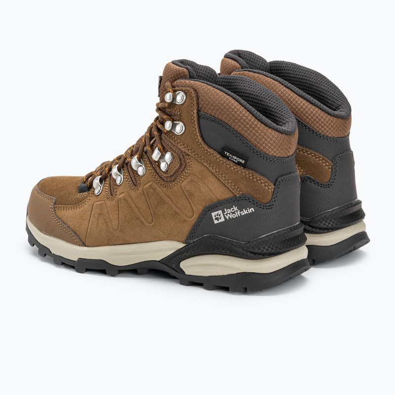 Jack Wolfskin women's trekking boots Refugio Texapore Mid brown/apricot 3