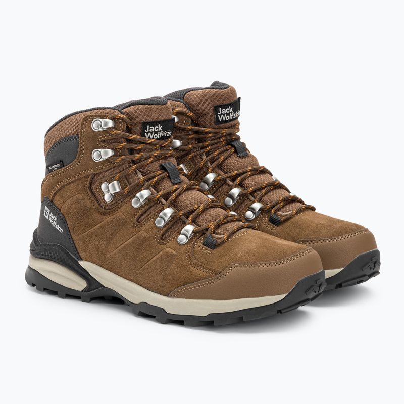 Jack Wolfskin women's trekking boots Refugio Texapore Mid brown/apricot 4