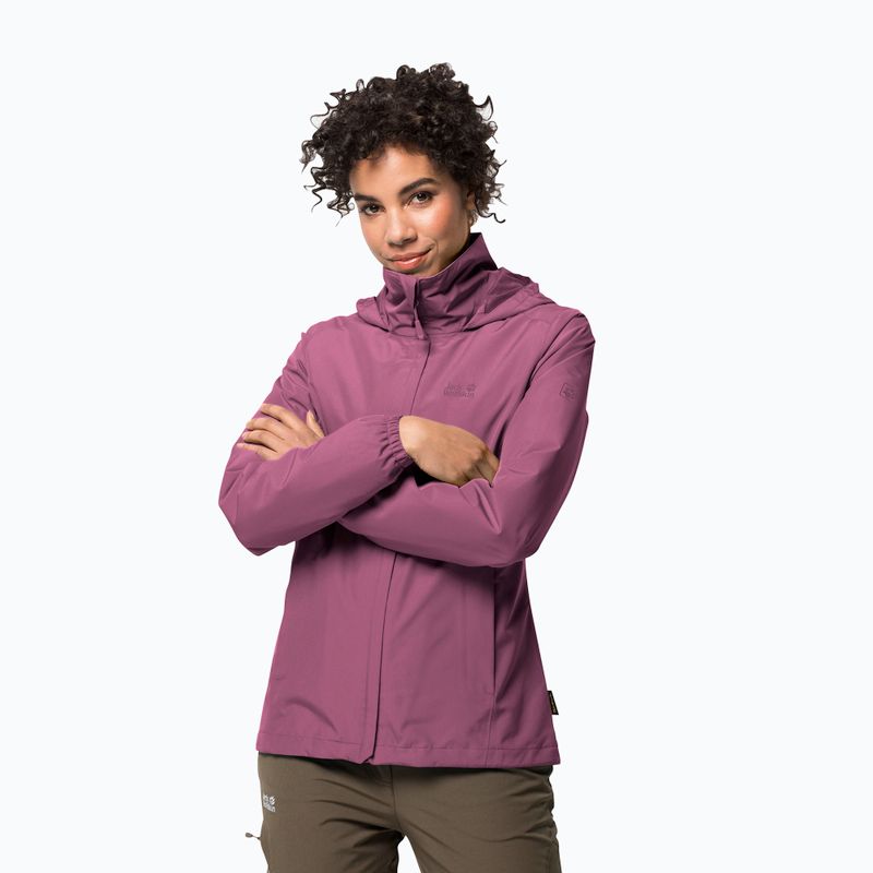 Jack Wolfskin women's Stormy Point rain jacket pink 1111201_2094