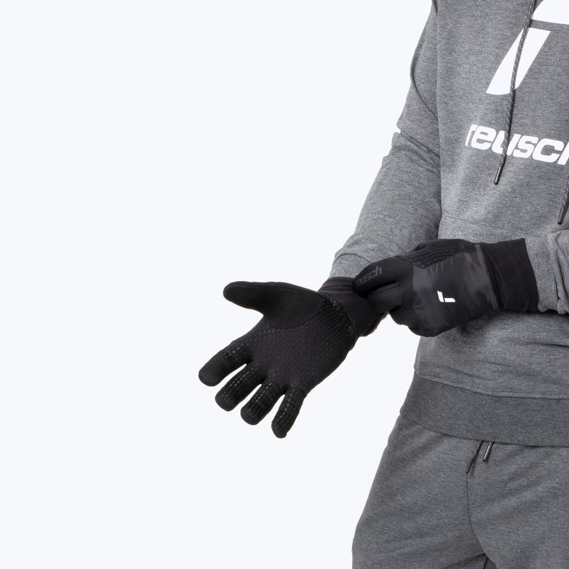 Ski gloves Reusch Garhwal Hybrid Touch-Tec black/silver 5