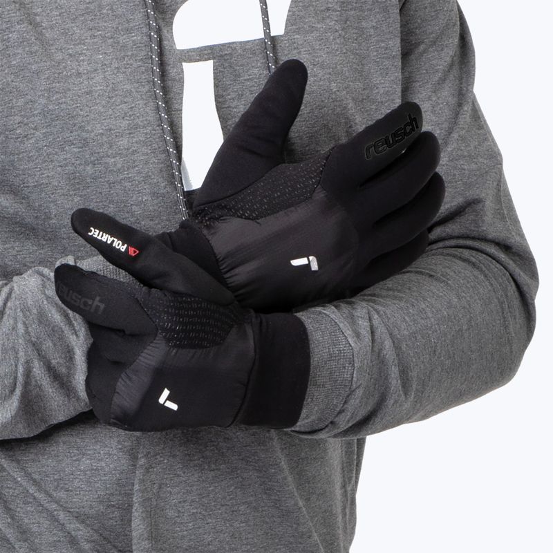 Ski gloves Reusch Garhwal Hybrid Touch-Tec black/silver 6