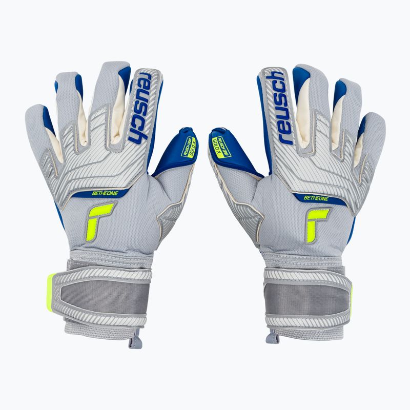 Reusch Attrakt Gold X grey-blue goalkeeper's gloves 5270945-6006