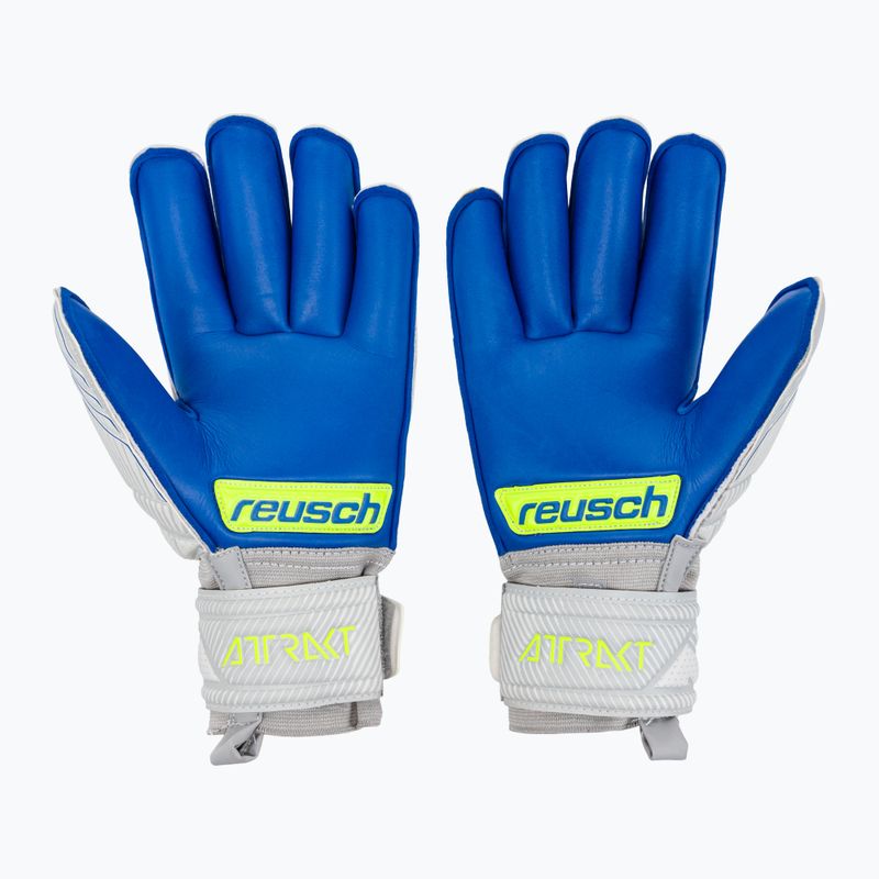 Reusch Attrakt Silver Roll Finger Junior children's goalkeeping gloves grey 5272217 2