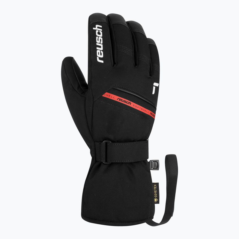 Ski gloves Reusch Morris GORE-TEX black/white/fire red 3