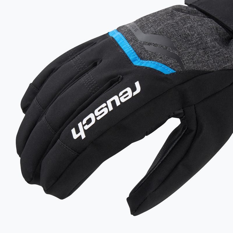 Reusch Primus R-Tex XT ski gloves black melange/safety yellow/brilliant blue 4