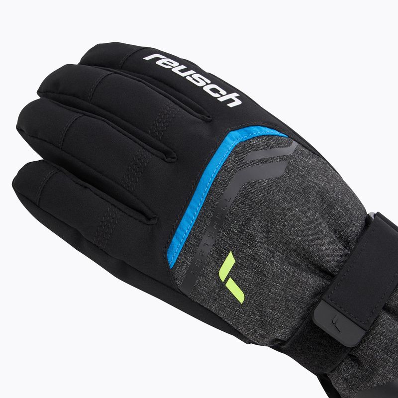 Reusch Primus R-Tex XT ski gloves black melange/safety yellow/brilliant blue 5