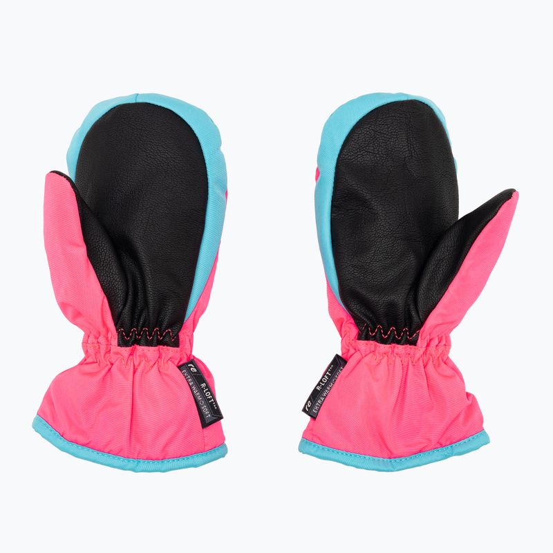 Reusch Ben Mitten children's ski gloves knockout pink/bachelor button 2
