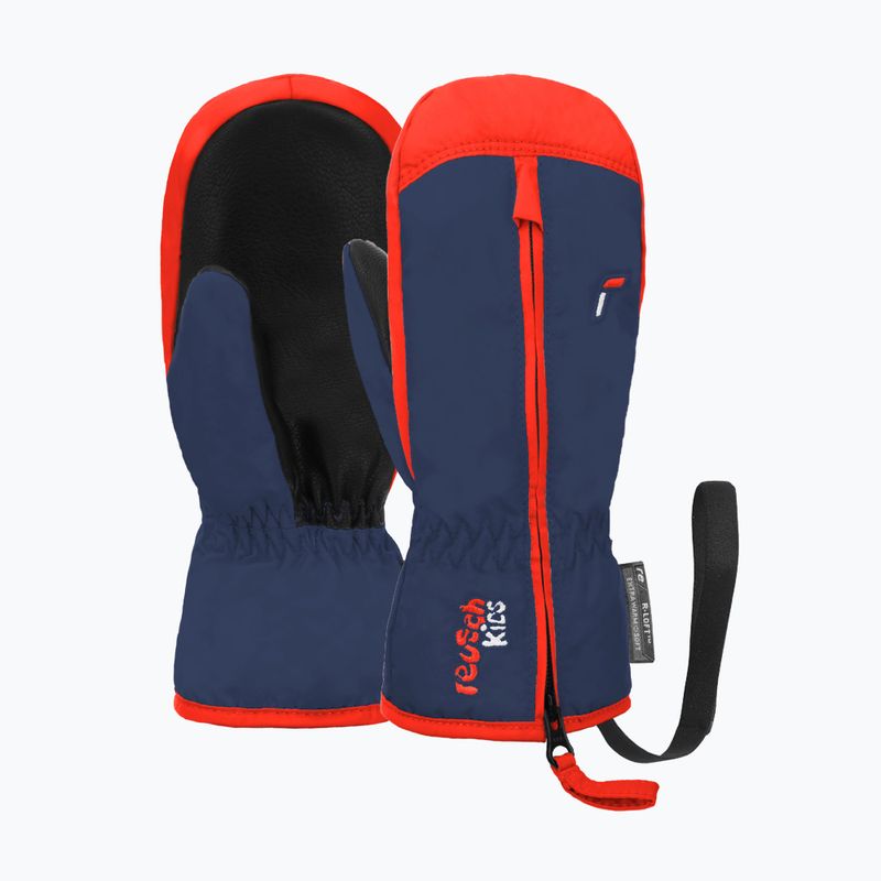 Children's ski gloves Reusch Ben Mitten dress blue/cherry tomato