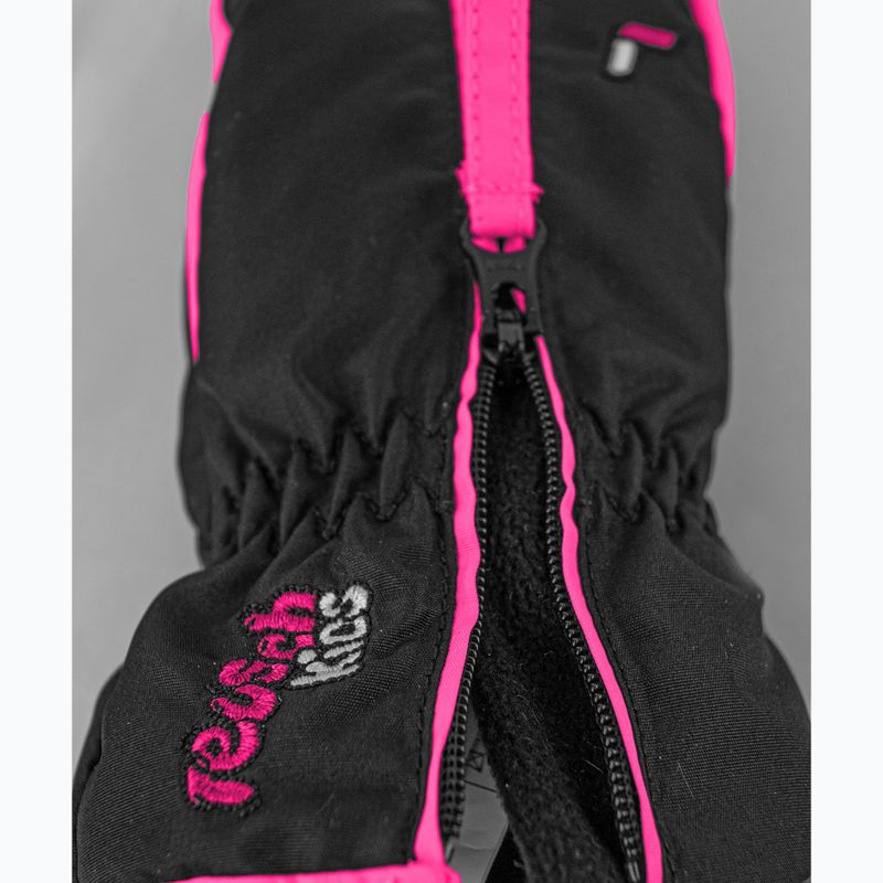 Children's ski gloves Reusch Ben Mitten black/ knockout pink 5
