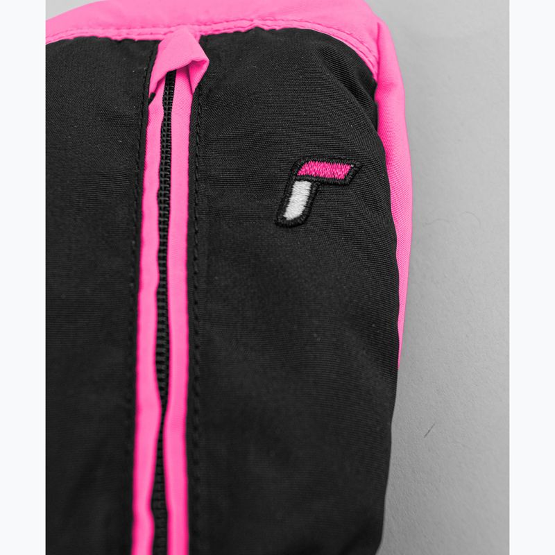 Children's ski gloves Reusch Ben Mitten black/ knockout pink 6