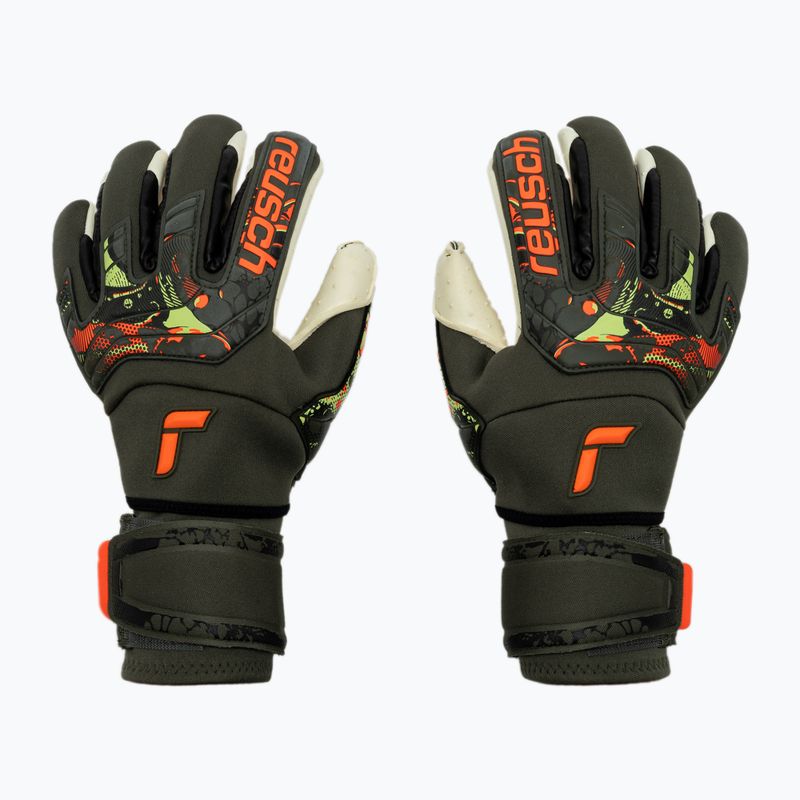 Reusch Attrakt Speedbump Ortho-Tec goalkeeper gloves green 5370078-5556
