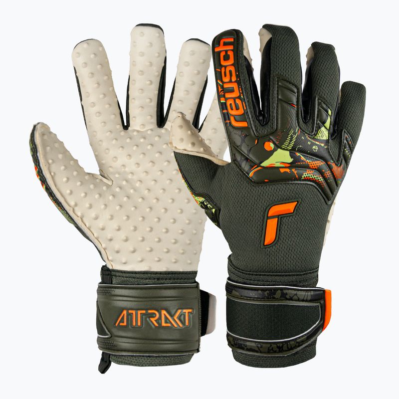 Reusch Attrakt Speedbump goalkeeper gloves green 5370039-5556 6