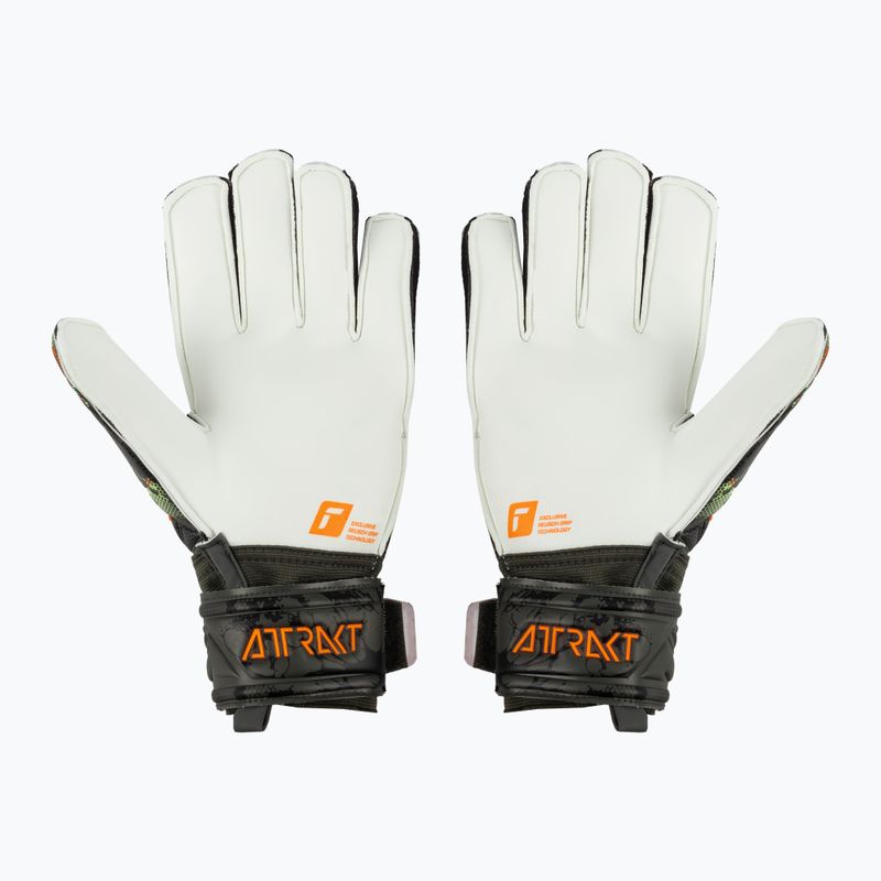 Reusch Attrakt Grip Finger Support goalkeeper's gloves green-orange 5370010-5556 2