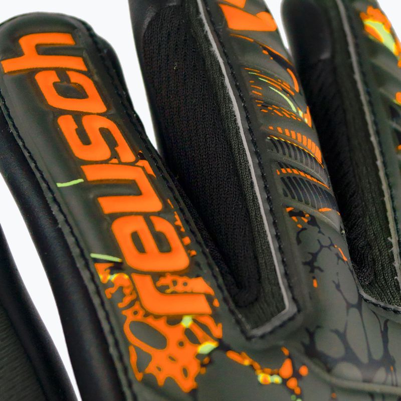 Reusch Attrakt Gold X Finger Support Junior goalkeeper gloves green-black 5372050-5555 8
