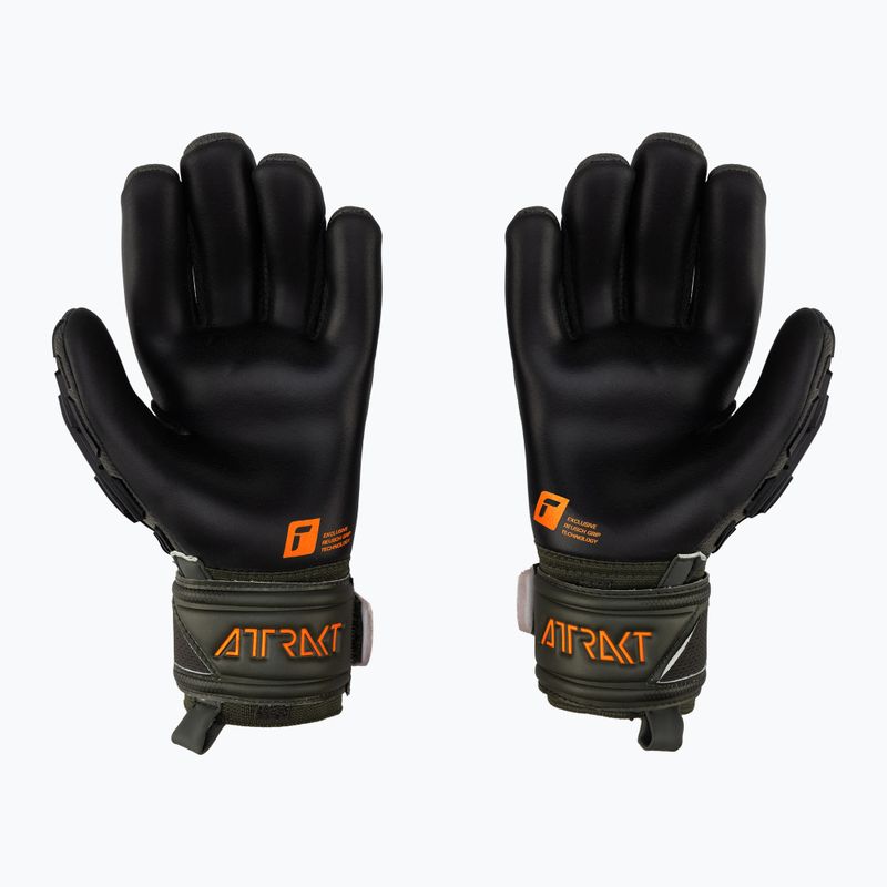 Reusch Attrakt Freegel Silver Junior goalkeeper gloves black-green 5372035-5555 2