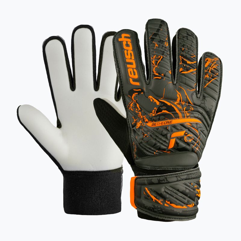 Reusch Attrakt Starter Solid Junior children's goalkeeper gloves green 5372014-5556 4