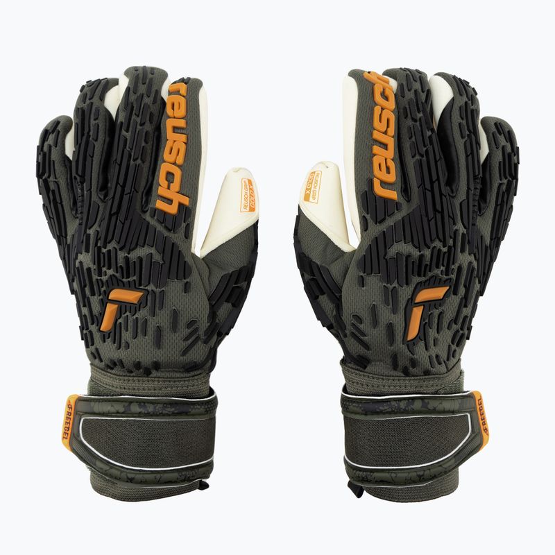 Reusch Attrakt Freegel Gold X green goalkeeper's gloves 5370935-5556