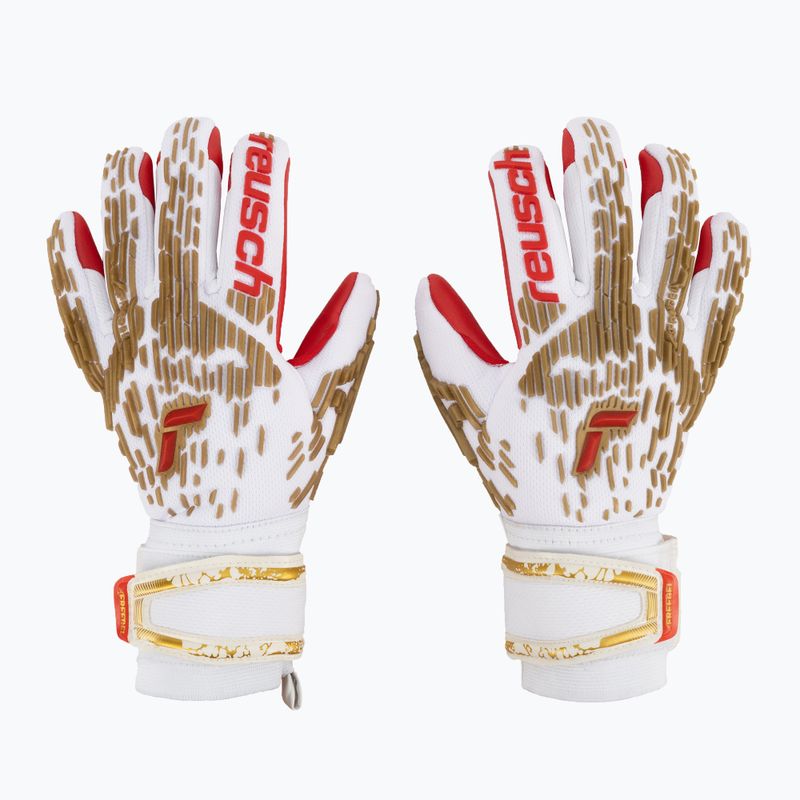 Reusch Attrakt Freegel Silver goalkeeper gloves white 5370235-1011