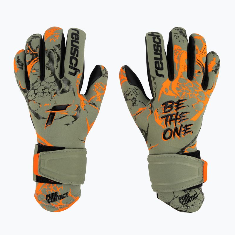 Reusch Pure Contact Gold Junior children's goalkeeper gloves green 5372100-5444