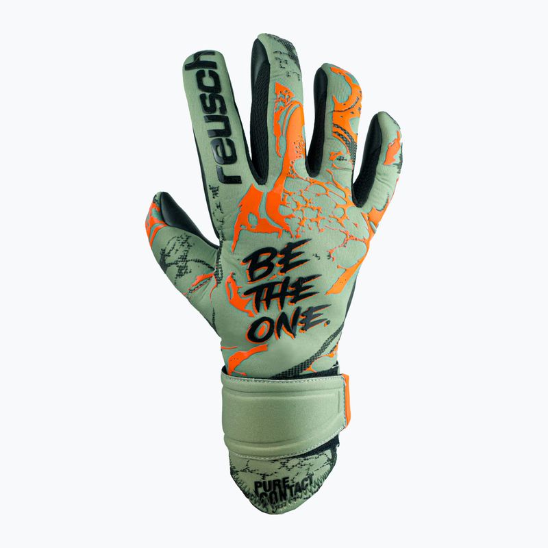 Reusch Pure Contact Gold Junior children's goalkeeper gloves green 5372100-5444 5
