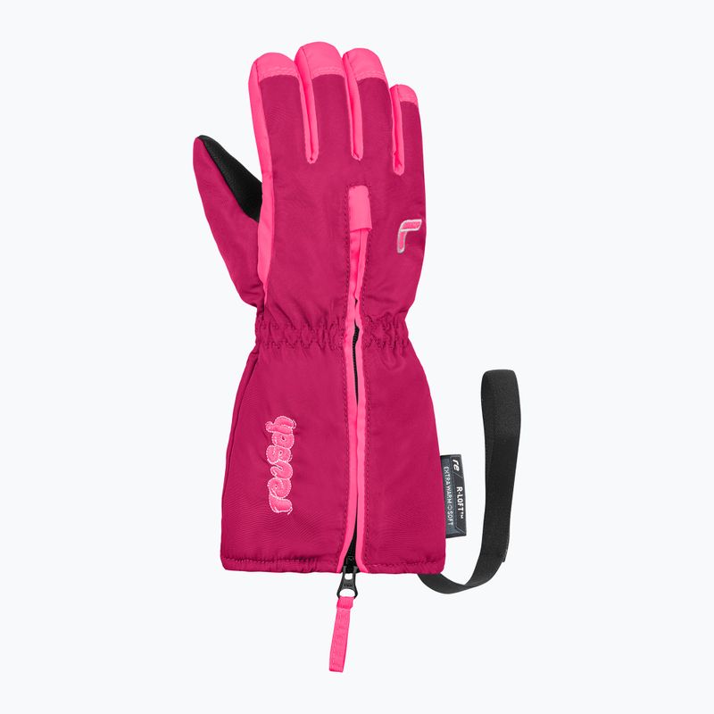 Children's ski gloves Reusch Tom fuchs purp/knockout pink 2