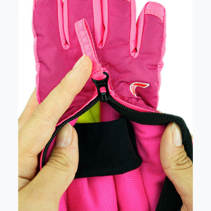 Children's ski gloves Reusch Tom fuchs purp/knockout pink 6