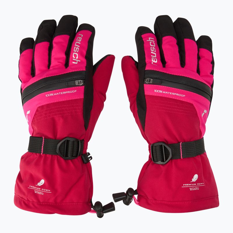 Children's ski gloves Reusch Lando R-TEX XT cerise/pink glo 2