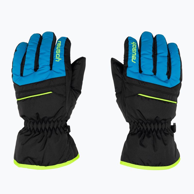 Children's ski glove Reusch Alan black/brilliant blue/safety yellow 3