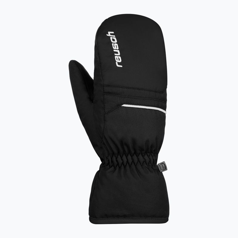 Children's ski glove Reusch Alan Mitten black/white 6