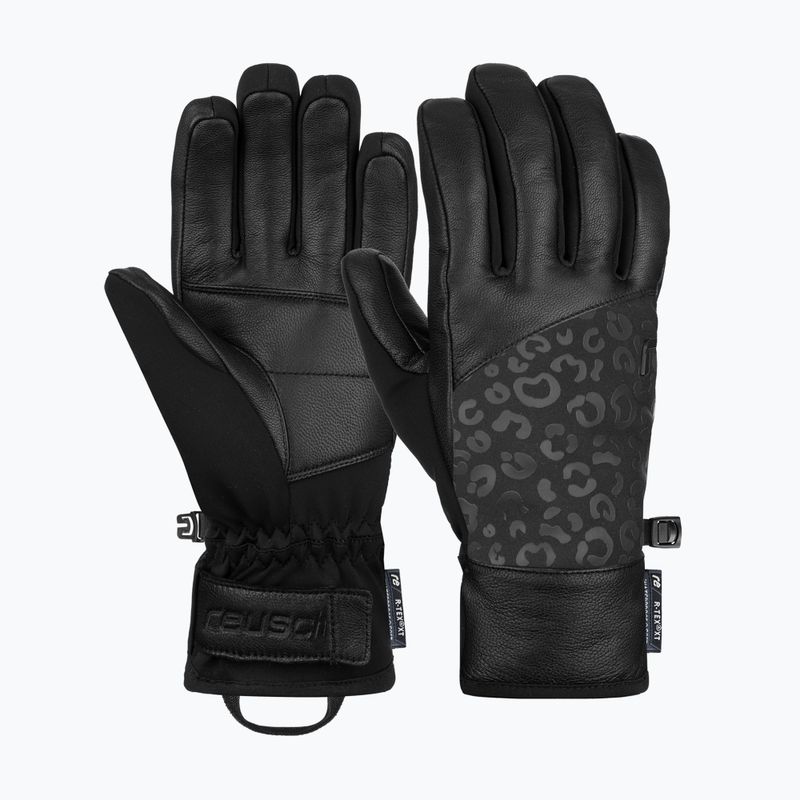 Women's ski gloves Reusch Beatrix R-Tex XT black/black leopard 6