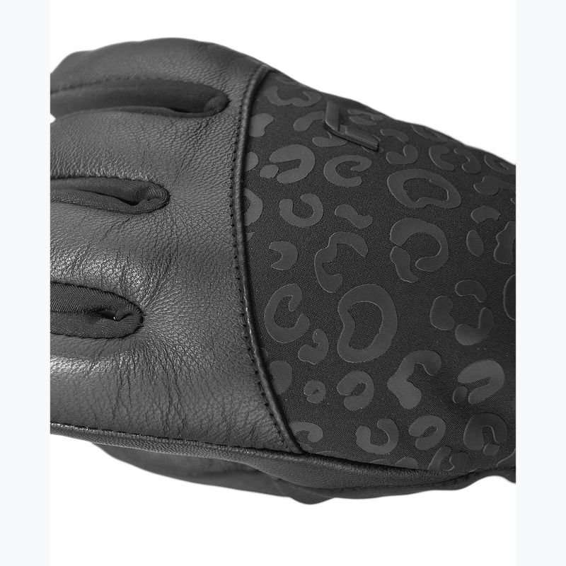 Women's ski gloves Reusch Beatrix R-Tex XT black/black leopard 9