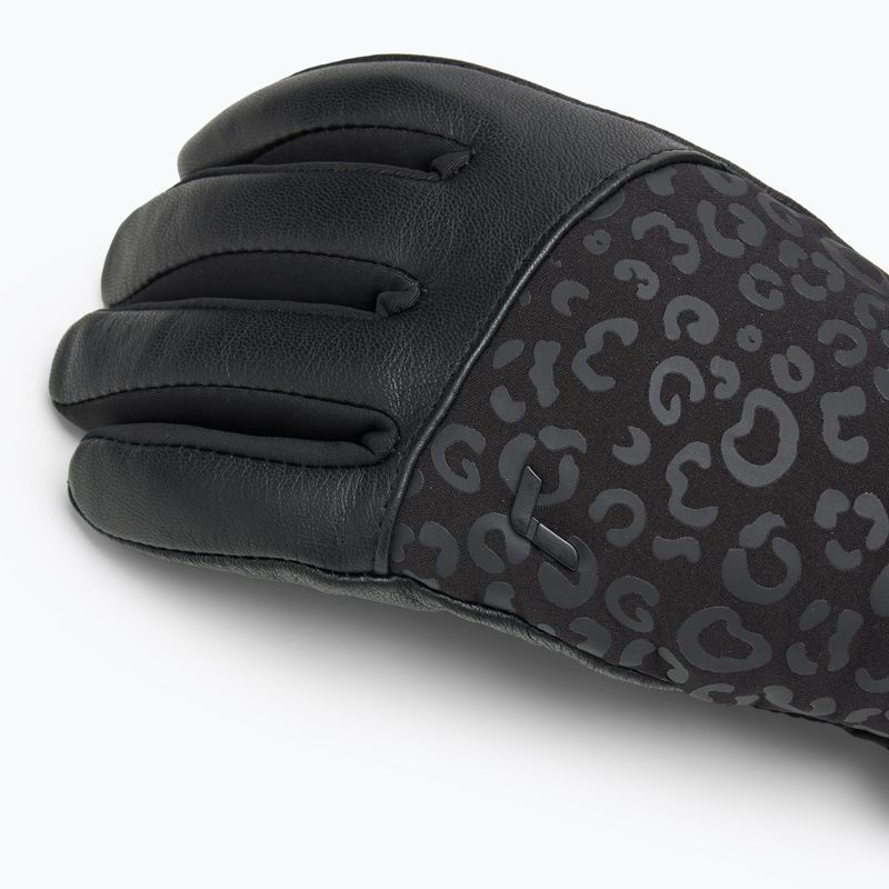 Women's ski gloves Reusch Beatrix R-Tex XT black/black leopard 4