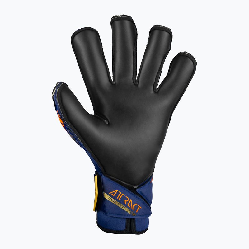Reusch Attrakt Duo Evolution premium blue/gold/black goalie gloves 3