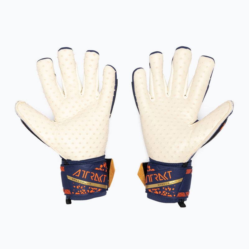 Reusch Attrakt SpeedBump premium blue/gold goalie gloves 2