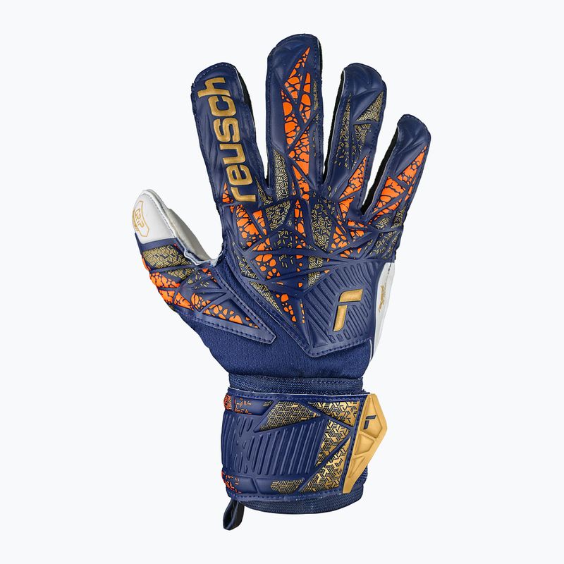 Reusch Attrakt Grip premium blue/gold goalie gloves 2