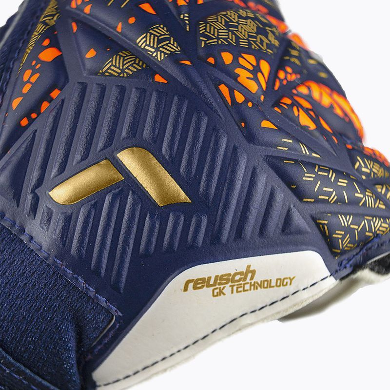 Reusch Attrakt Grip premium blue/gold goalie gloves 6