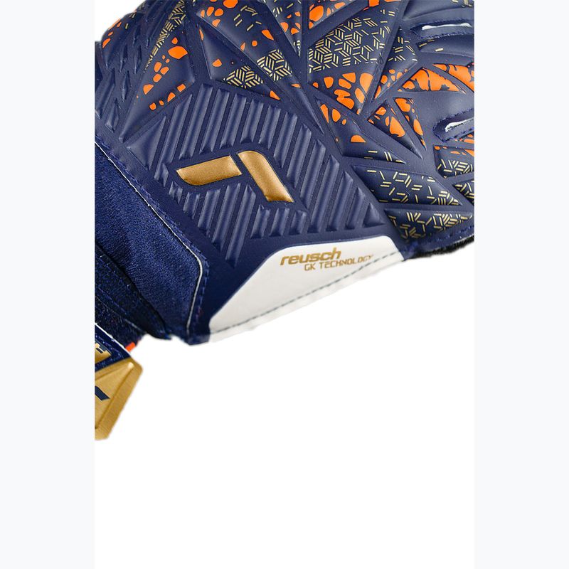 Reusch Attrakt Solid premium blue/gold goalie gloves 6