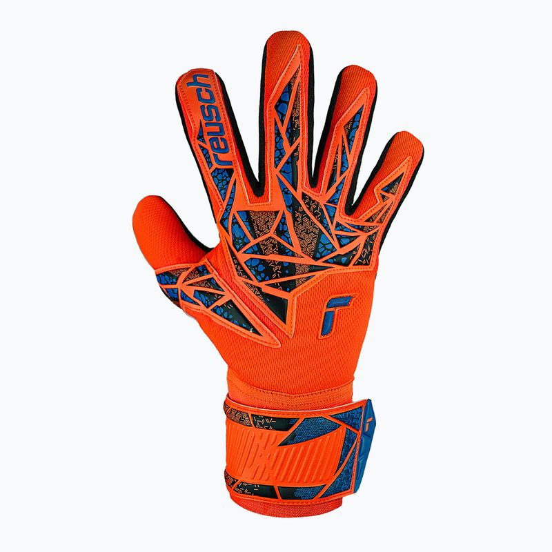 Reusch Attrakt Infinity NC Junior hyper orng/elec blue/blck children's goalkeeping gloves 2