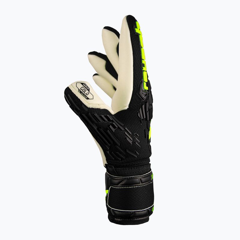 Reusch Attrakt Freegel Gold Finger Support Junior goalkeeper gloves black/safety yellow 4