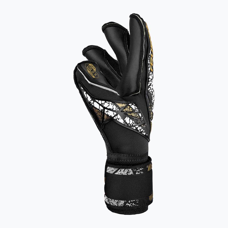 Reusch Attrakt Gold X Evolution Cut Finger Support goalie gloves black/gold/white/black 4